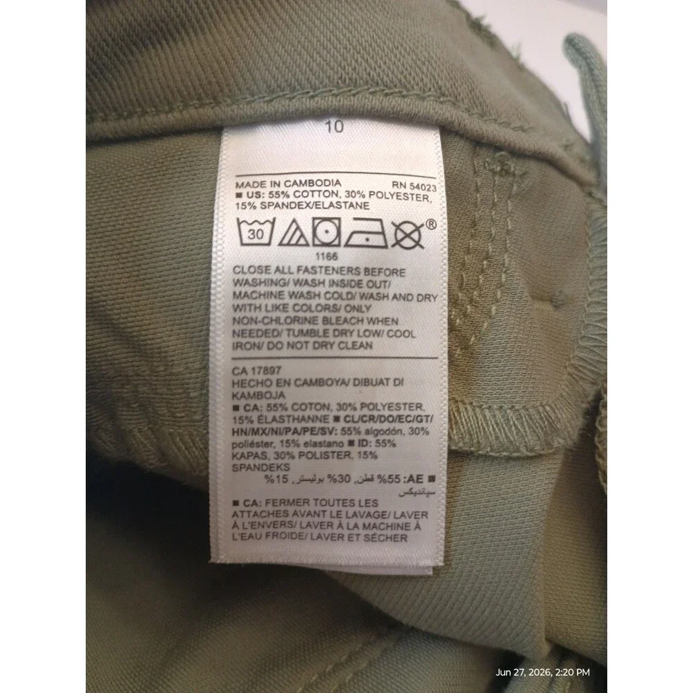 OLD NAVY Ballerina Girls Green JEGGING PANTS Size 10 Adjustable Waist (P0045B6)
